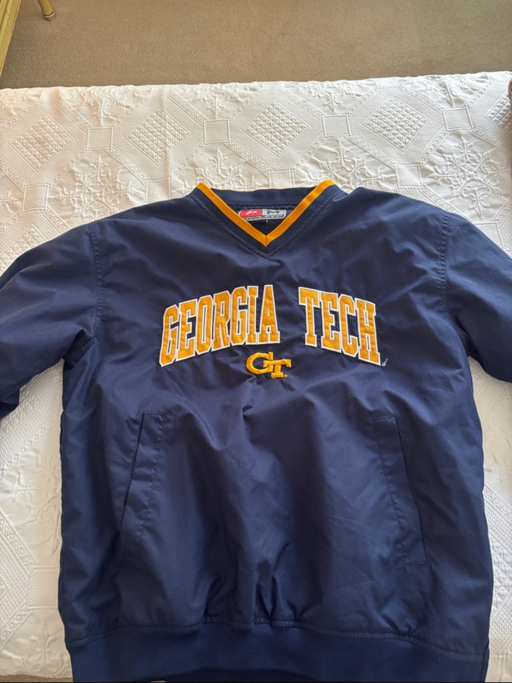 Pro Player Navy and Gold V-Neck Pullover